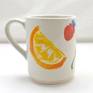 Kate Spade NY Pretty Pantry Fruit Mug Lenox Cup Apple Orange Cherry Good Taste
